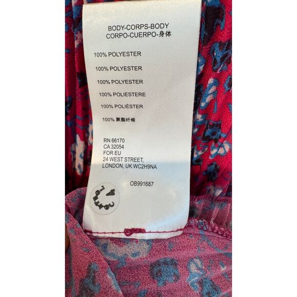 Anthropologie Frieda Pink Accordion Pleated Ruffle Top – Size Small - Picture 6 of 9